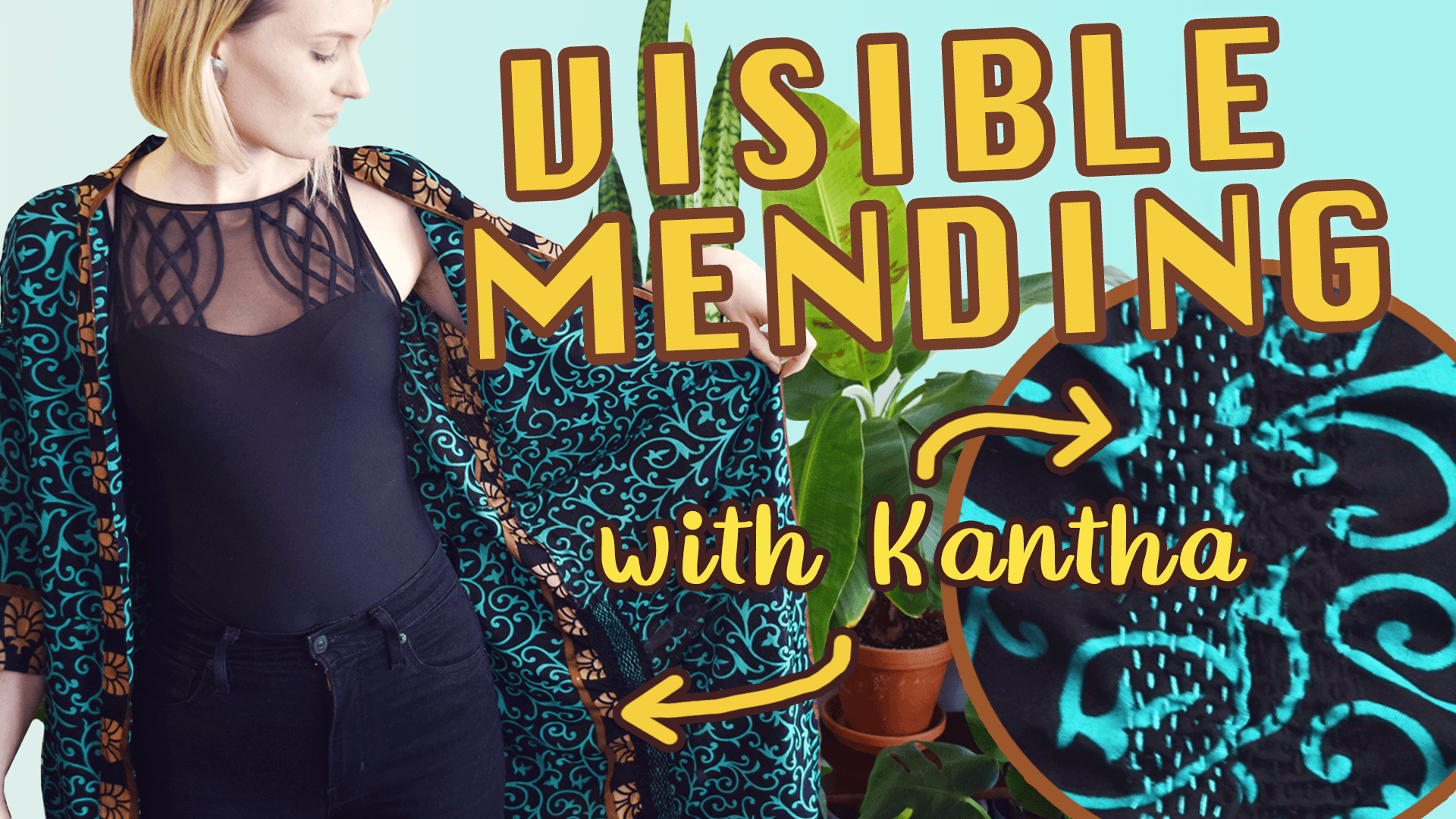 Visible mending with Kantha to Strengthen Worn-Out Fabric - Miss Matti